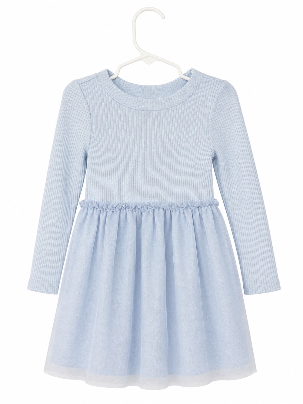 Cat & Jack Light Blue Long Sleeve Tulle Dress for Girls